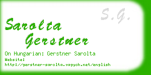 sarolta gerstner business card